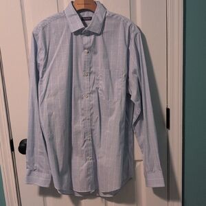 Men's Blue Button-Up Shirt - Van Heusen Traveler Collection